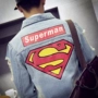 Mùa thu nam áo khoác denim nam ngắn giản dị lỏng lẻo kích thước lớn lỗ Joker Áo khoác nam dài tay áo siêu nhân áo khoác cặp