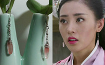 Crown Princess Promotion Notes Zhang Pengpeng Zhang Tianai Same Style Earrings Watermelon Crystal Earrings Ancient Costume Earhooks Hanfu Earrings