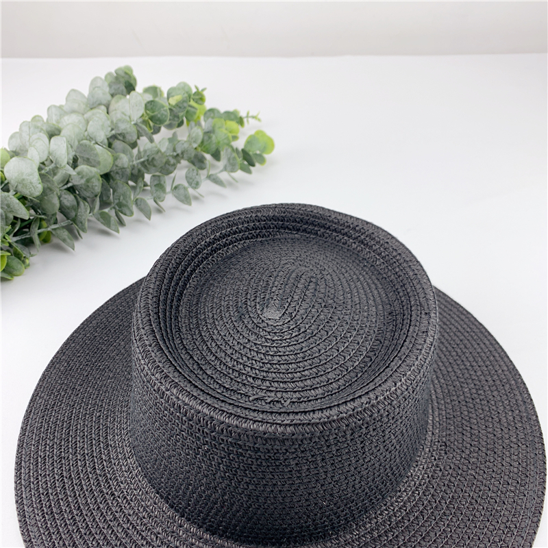 Spring And Summer New Straw Hat Retro French Flat Top Beach Hat Sun Hat display picture 4