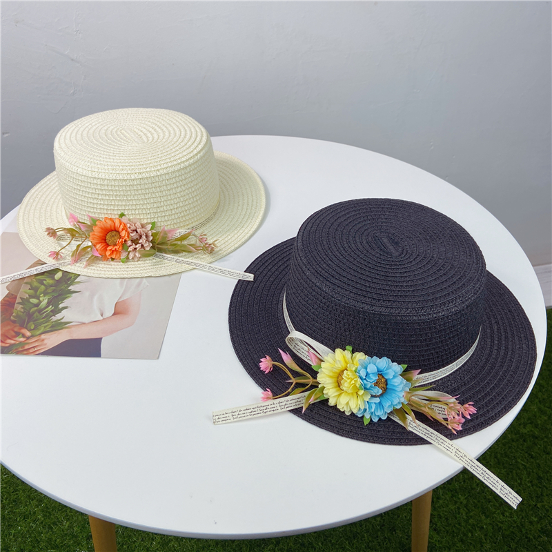 Women's Streetwear Flower Flowers Flat Eaves Fedora Hat display picture 6