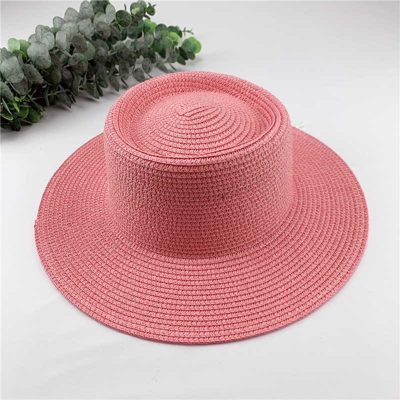 Spring And Summer New Straw Hat Retro French Flat Top Beach Hat Sun Hat display picture 1