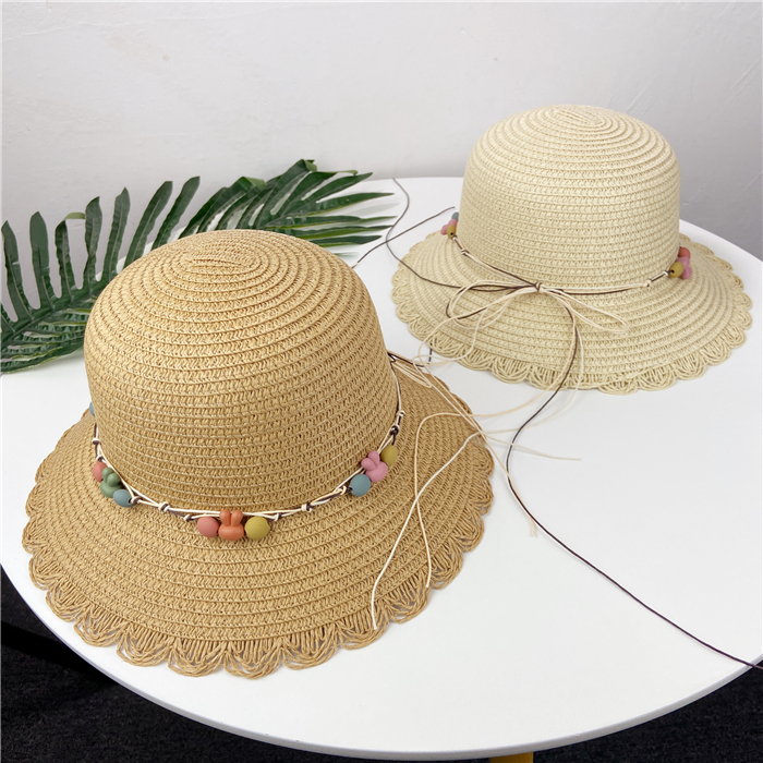 Children Unisex Cute Rabbit Straw Hat display picture 6