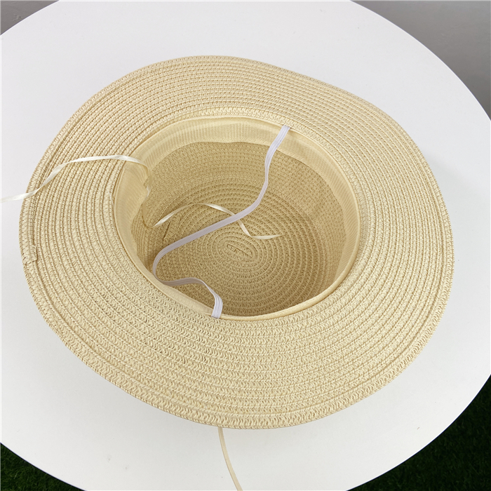 Women's Pastoral Leaves Flower Flat Eaves Straw Hat display picture 7