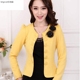 . Phù hợp với mùa thu mỏng bên ngoài cardigan lớn mã phụ nữ Suit áo nhỏ với váy ngắn dài tay