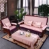 Bọt biển dày tùy chỉnh gỗ gụ rắn sofa gỗ đệm sofa gỗ đệm với trở lại dày xốp đệm mùa đông dính liền đệm bàn ghế gỗ Ghế đệm / đệm Sofa