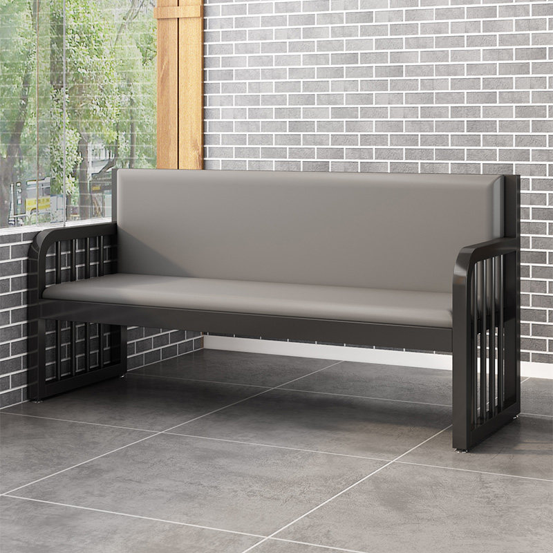 Ресторан на веранде диван-барбекю-бар hot pot ресторан двухместный на три персоны с мягким сиденьем спина к спине кованый железный табурет-скамья