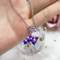 18k Platinum Mosanstone Classic Bull Head Pendant Necklace D Color Wedding Ring pt950 Platinum color gold