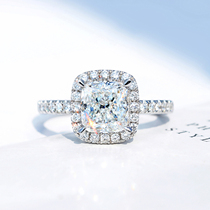 Mosanstone ring 18K Platinum walled drill with diamond ring 1 carat necklace Ear Nail Bracelet Bracelet Naked Drill for men and women