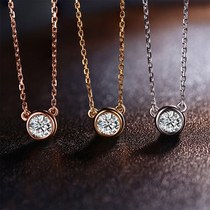 Mosanstone D Color 18K Gold Mossan Diamond Necklace Water Bubble Items Pendant Pendant Women Lock Bone Chain