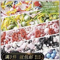 Qsprinkles Baking Decorative Sugar Bead Cup Cake Donut Lollipop Color Round Bead Love Needle