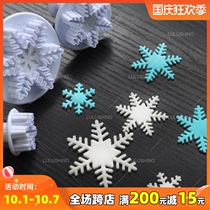 Turn sugar mold snowflake Spring Press die sugar Tool 3pc Box box