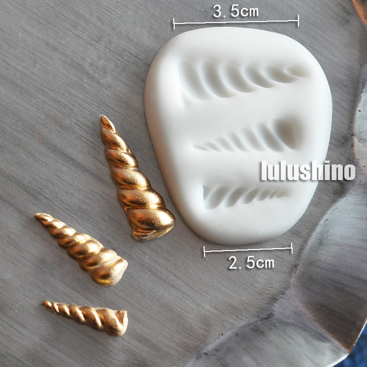 LULUSHINO Fondant Silicone Khuôn khô Pes Mô hình Khuôn mẫu Dream Mini Unicorn Beast Sừng nhỏ Cầu vồng - Tự làm khuôn nướng khuôn nướng bánh