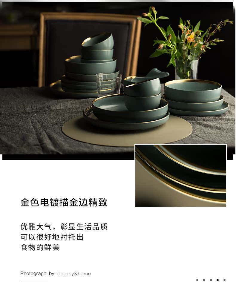 Eat Lime Nordic ceramic tableware suit up phnom penh dish dish household rice bowls flat dish bowl of dinner plate