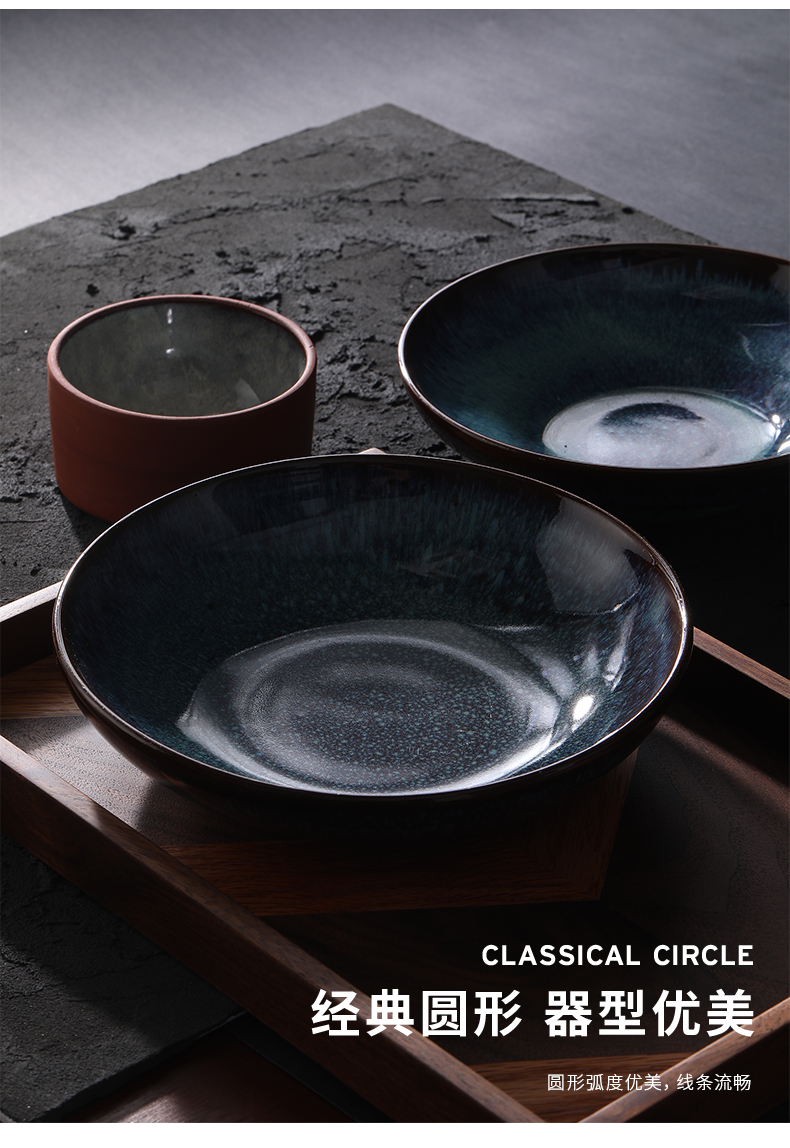 Rainbow such as bowl and HD peacock grain European - style soup bowl ceramics creative household fruit bowl deep plate of fruit salad bowl dishes