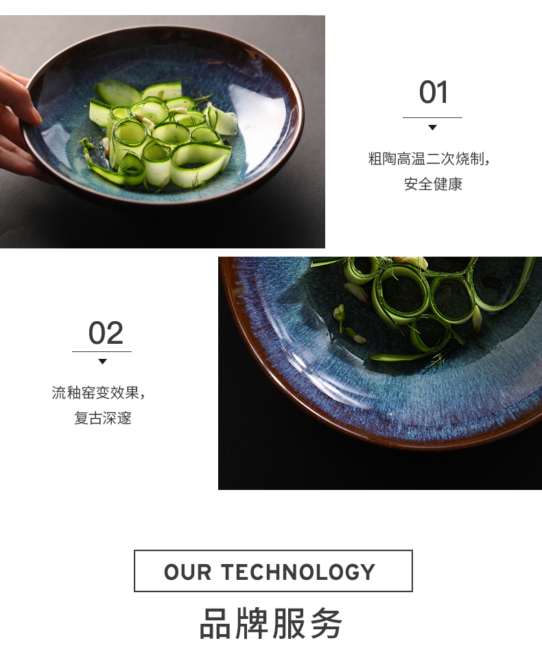 Rainbow such as bowl and HD peacock grain European - style soup bowl ceramics creative household fruit bowl deep plate of fruit salad bowl dishes