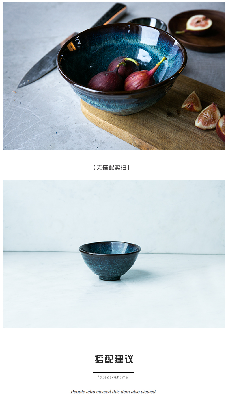 And HD peacock grain high creative ceramic bowl rainbow such as bowl with a single rice bowls bowl move Japanese dishes