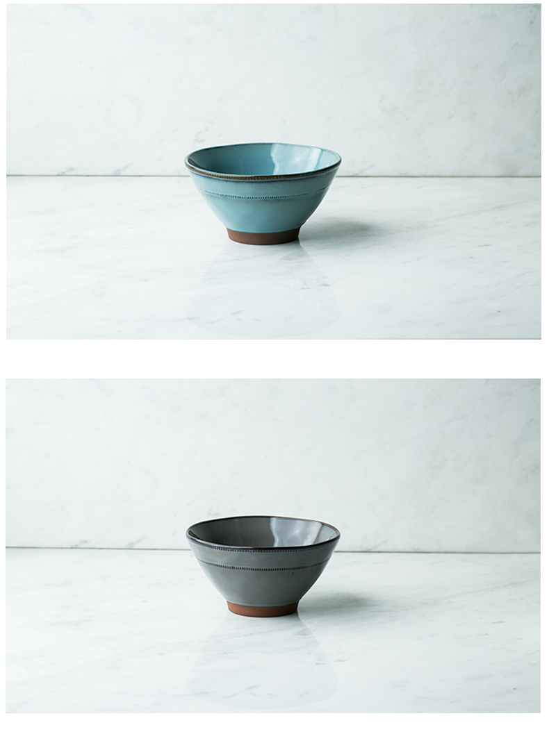 Ceramic tableware and implicit Japanese hat to use a single small household rainbow such use creative tall bowl rainbow such use