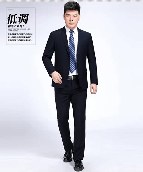 Thương hiệu phù hợp với mùa thu nam sau khi chia ngã ba len phù hợp với kinh doanh áo khoác màu xám trung niên bộ vest nam trẻ trung