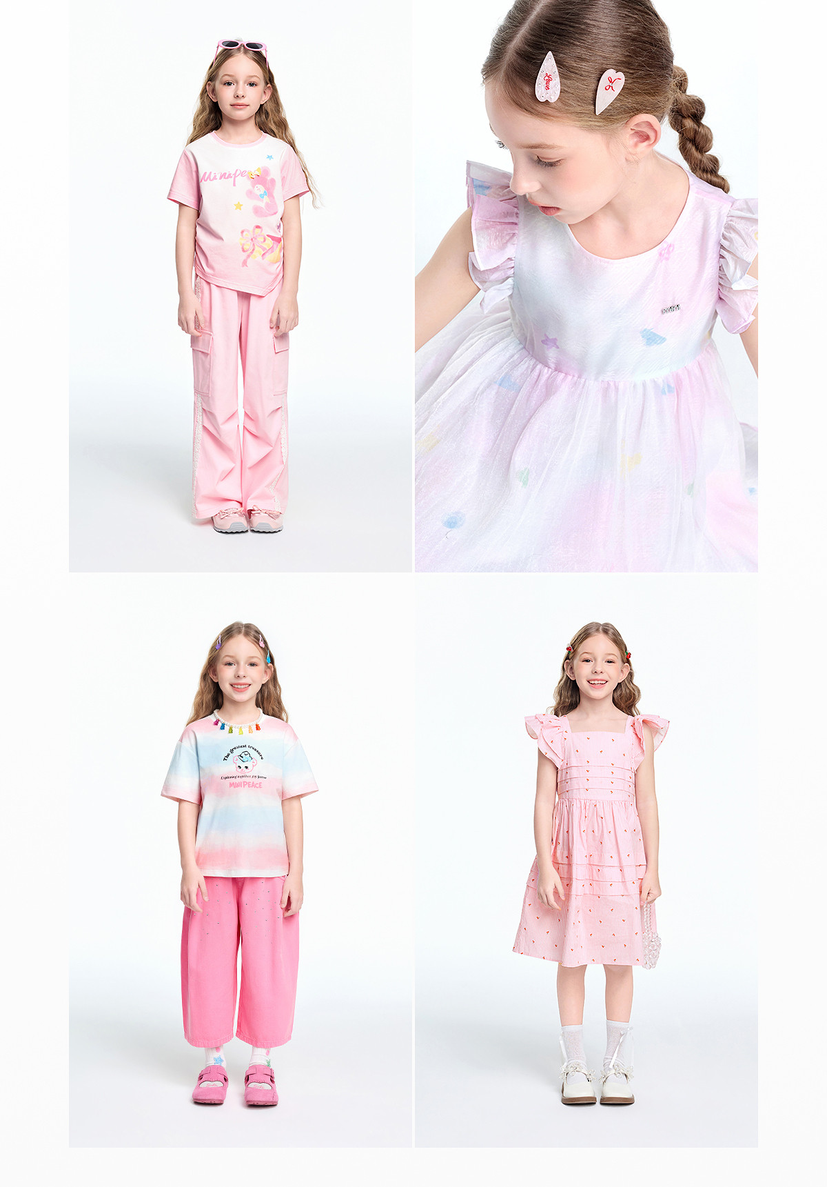 Minipeace Peacebird Children's Clothing Girls' Mid-Length Shorts Summer Thin Dopamine Style Soft Denim Pants Children's Pants — 5