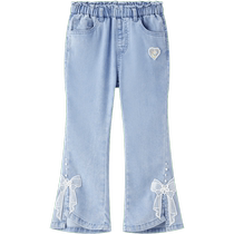 (special case with the same section) minipeace Taiping bird boy clothing girl horn pants spring and summer thin section butterfly knot open fork