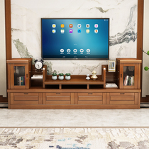 Chinese TV cabinet combination Simple modern living room solid wood household bedroom simple small apartment TV cabinet floor cabinet