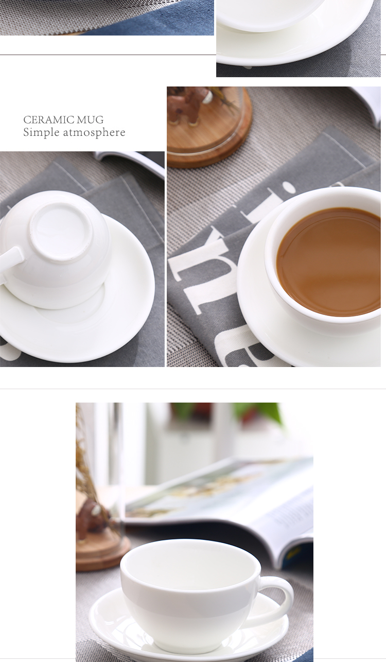 Cốc cà phê bộ đồ ăn khách sạn bằng sứ trắng sứ theo phong cách châu Âu cốc trà sữa cốc trà cốc đĩa kiểu cốc cà phê kiểu Úc - Cà phê bình pha cà phê cold brew