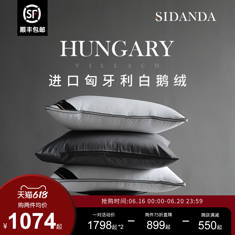 Sidanda Hungary 95 white goose down pillow 5 star hotel down pillows full goose down pillow core foam pillow
