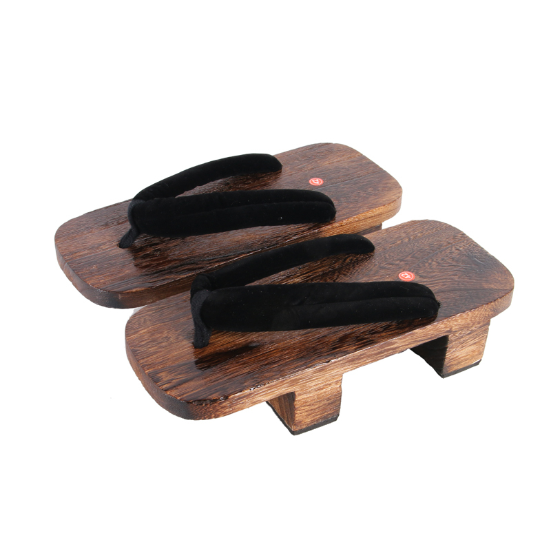 Two-Toothed Clogs New Style Couple Slippers Cos Unisex Flip-Flops Home Wooden Shoes  Free Two-Toothed Socks