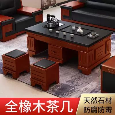 Marble Firestone Kung Fu Coffee Table Office Guests Modern Chinese Living Room Automatic Water Solid Wood Tea Table