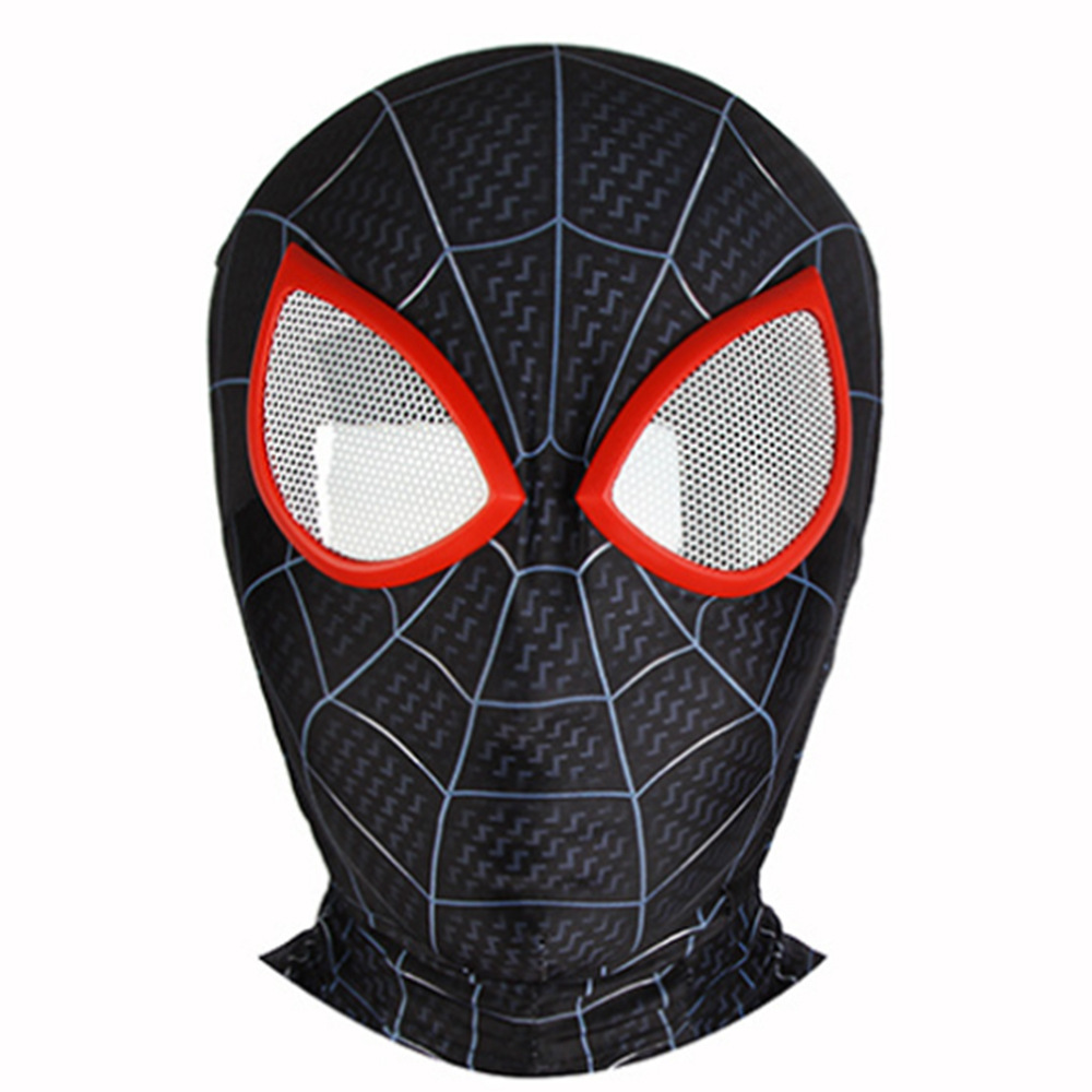 Avengers Spider-Man Black Spider Miles Remy trẻ em người lớn mặt nạ mũ trùm đầu cos mũ đàn hồi mặt nạ dưỡng da cho trẻ em mặt nạ dưỡng da trẻ em 