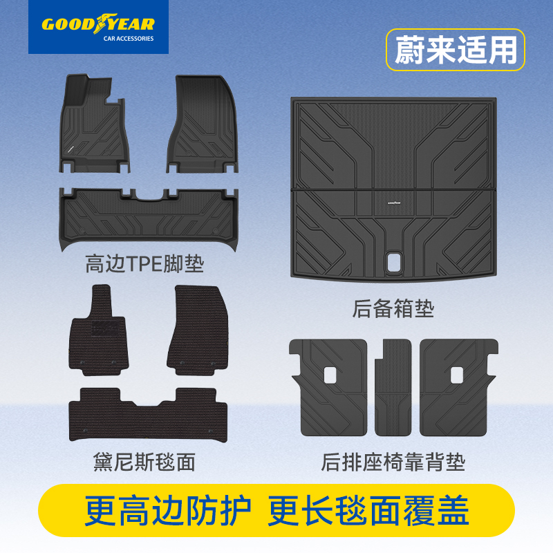 NIO ES6 EC6 ET5 ET5Tカーペットカーマットに適したグッドイヤーTPEカーマット