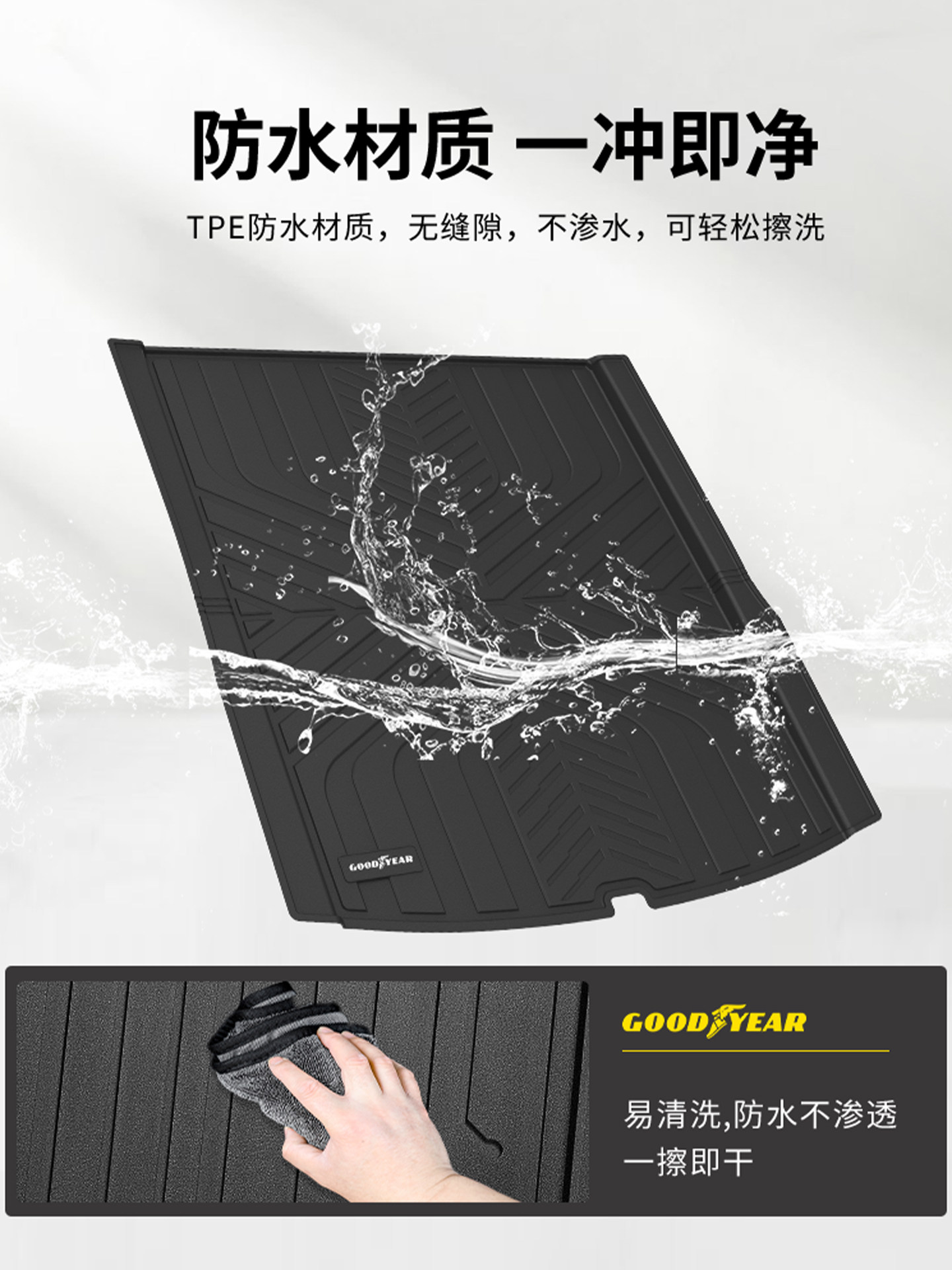 Goodyear Full Tpe Trunk Mat Is Suitable for Xiaomi Yu7 Su7/Ultra Trunk Mat Car Modification Accessories