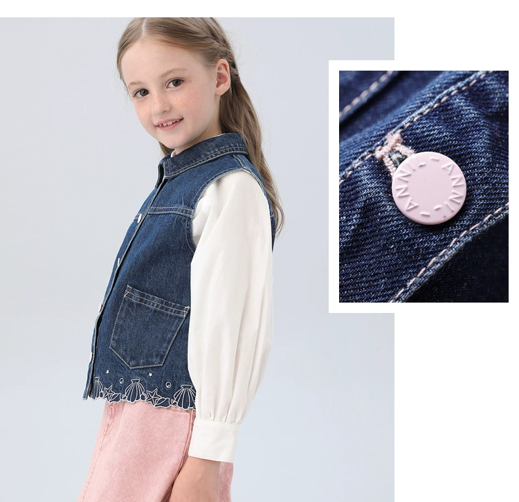 Áo vest denim trẻ em Anner 2020 mùa xuân áo vest cotton mới cho trẻ em mùa xuân và mùa thu vest mặc - Áo ghi lê