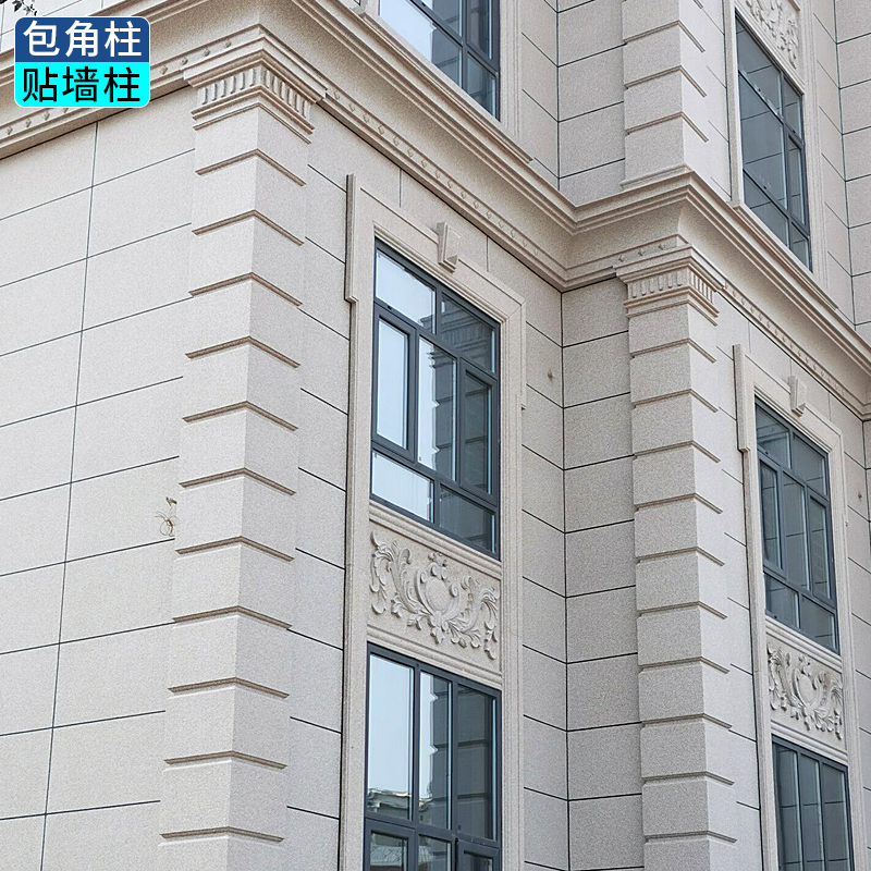 Imitation brick coated corner column die Roman column glued wall square column semi-column model European-style villa cement pillar square styling