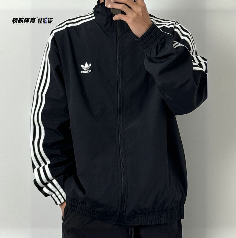 Adidas Adidas Trefoil Men's Loose-Fitting Woven Sports Casual Fashion Jacket Kb2466