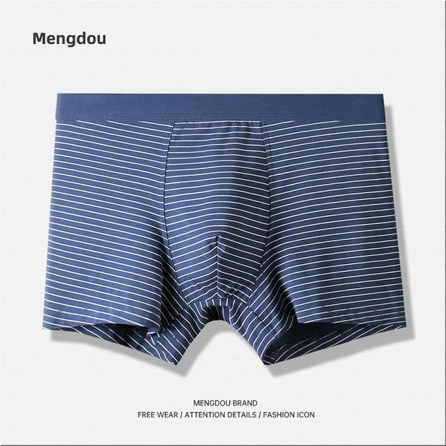 Men's underwear pure cotton antibacterial pants loose Modale men's four corner panties youth striped boy pants