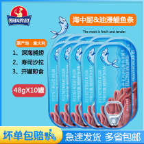 Sea kitchen oil-soaked anchovy canned 48g * 10 boxes of Peru anchovy imported anchovy fillet