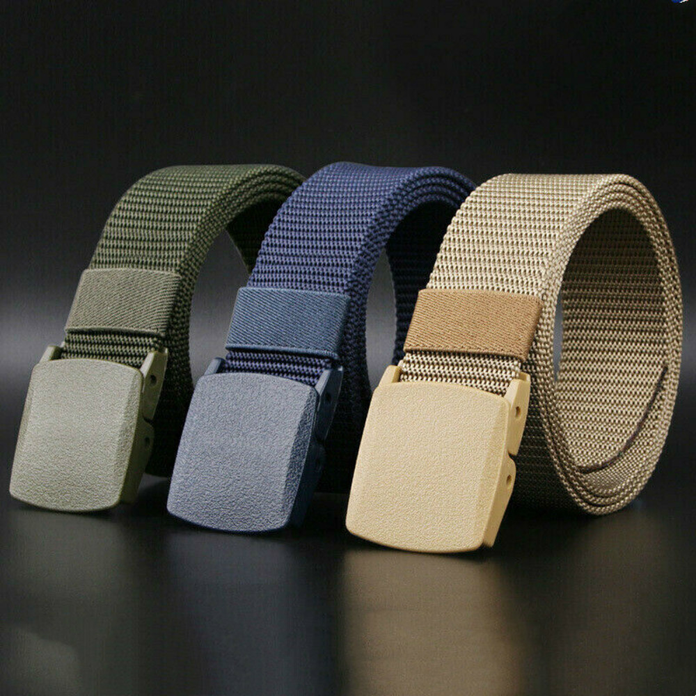 Outdoor Men's Belt Security Screening Tactical Belt Lady Military Training Belt Sport Woven Canvas Security Belt-Taobao