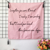 INS style girl heart pink mesh photo wall cotton hanging cloth tassel room decoration set photo background cloth