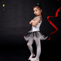 Dancing space Summer childrens dance clothes childrens ballet dance clothes childrens practice clothes girls puffy gauze dress