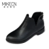 [MIKECN mua một tặng một] Bốt Chelsea cổ ngắn nữ đế bệt Martin Bốt Martin Bốt nude đế dày của Anh - Kính râm
