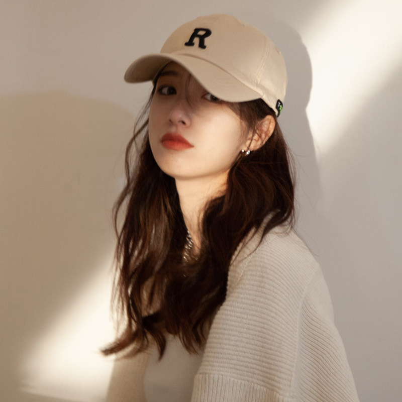 Tide brand Japanese style simple big letter peaked hat women's spring and summer Korean version all-match hipster street face stick