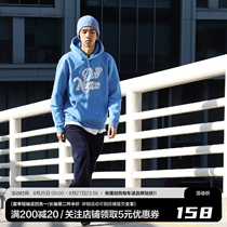  2021 New Year limited]LUSHISI North Carolina blue three-dimensional printing plus velvet loose couple casual hooded sweater