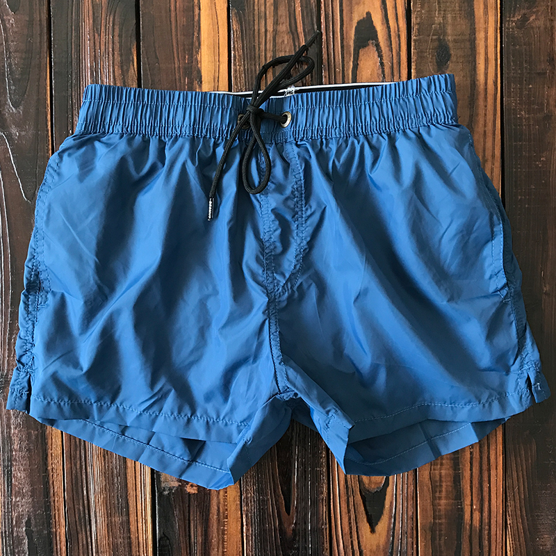 Double belt Tride men's shorts seaside quick-drying beach pants with lining loose sports fitness three-point shorts