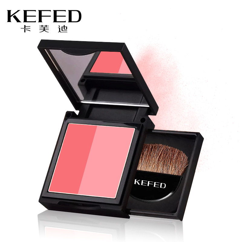 Kafdi blush nude makeup brightens skin tone natural sunburn pink net red yuan qi rouge women's highlighter all-in-one dish