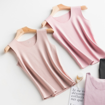 De Rong fever warm vest women plus velvet thin spring base elastic slim body wearing sling vest size Winter