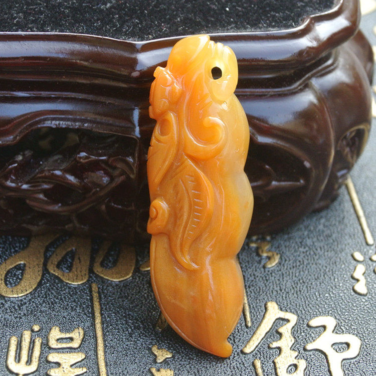 Yellow Dragon Jade Pendant All Season With Fu Green Bean Future With Fopendant Bats Four Season Bean Styling 8
