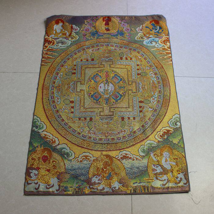 64 Ancient playing Donka Decorative Hanging Paintings of Tibetan Buddhist statues Guanyin Sakyamuni Buddha portrait Wenshu Pisa imitating the ancient weaver