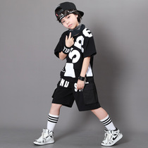 Summer dress new hip-hop boy street dance suit womens short sleeve practice childrens suit Chao treasure jazz drum kit performance suit