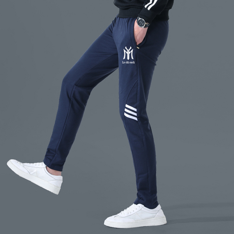 Autumn Thin Sweatpants for Men, N Sports Long Pants for Women, Y Couple's Matching Pure Cotton Slim-Fit Straight Breathable Casual Pants with Zipper Pockets for Summer